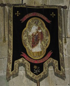 Banner of the Saint Fiacre church in Guengat