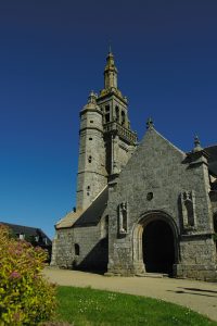 Bell tower of the Saint Thurien church in Plogonnec