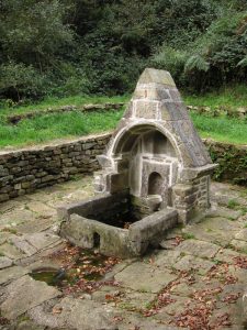 Fountain of the Notre Dame des Grâces chapel in Pluguffan