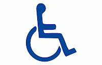 Label für Tourismus und Behinderung. Picto motorische Behinderung