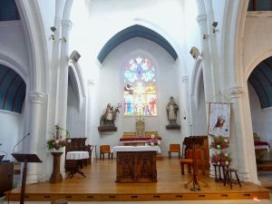 Choir of the Saint Edern church in Edern