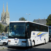 Parking for coaches in front of the Tourist Office, place de la résistance in Quimper