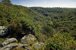 De kloven van Stangala in de gemeente Ergué Gabéric, Finistère, Bretagne