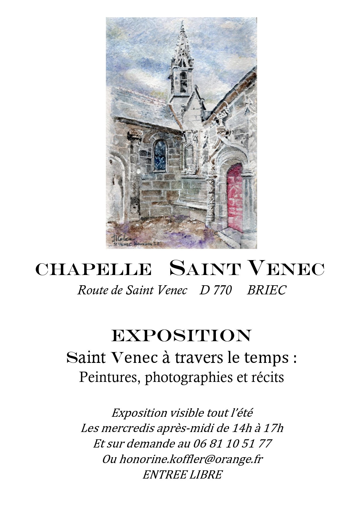 Exposition Chapelle Saint Venec - 22.07.25 - 31.08.25